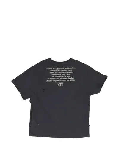 Protocol Index Distressed-detail T-shirt In Black
