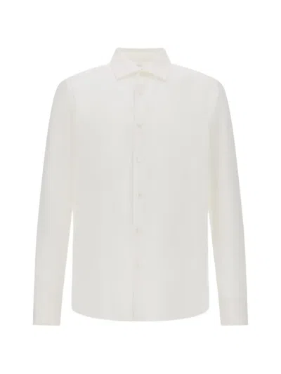 Herno Long Sleeved Button-fastened Shirt In White