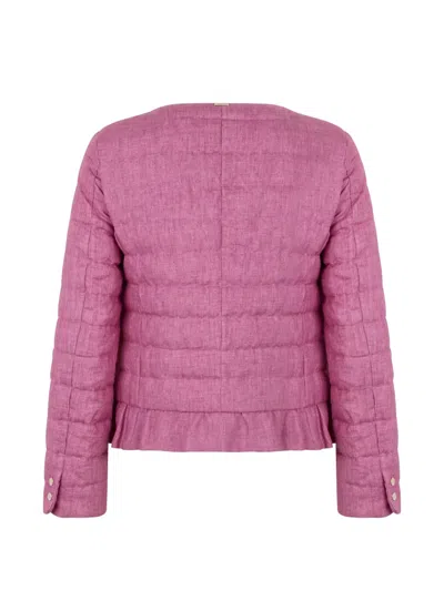 Herno Padded Ruffled Jacket In Multi