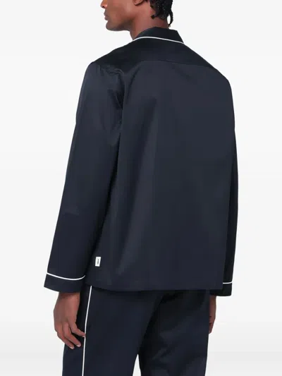 Tekla Piped Pyjama In Black