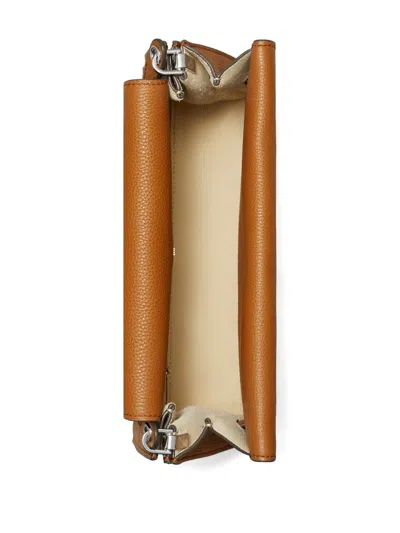 Tory Burch Lee Radziwill Buckle-fastening Shoulder Bag In Brown