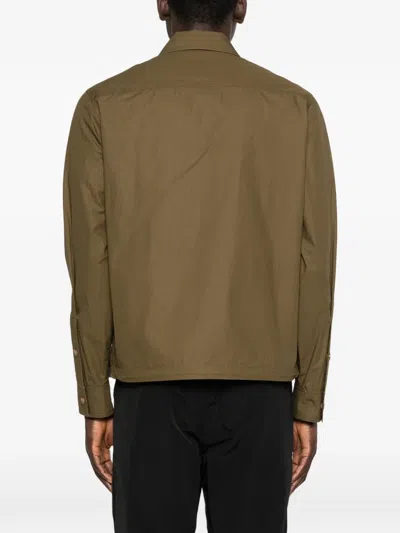 Moncler Zip Flap-pocket Jacket In Brown