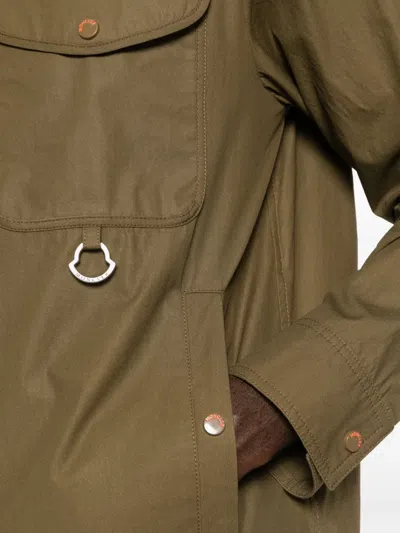 Moncler Zip Flap-pocket Jacket In Brown