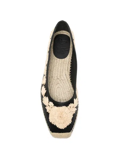 Castaã±er Paris Raffia Espadrilles In Black