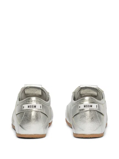 Msgm Lace-up Sneakers In Gray