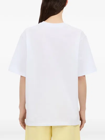 Msgm Broken Heart-graphic T-shirt In White