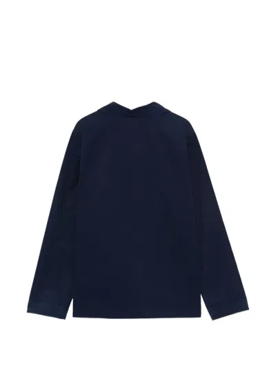 Aspesi Chest-pocket Buttoned Blouse In Blue