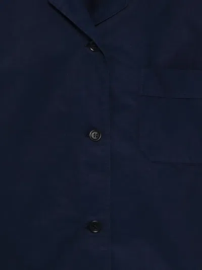 Aspesi Chest-pocket Buttoned Blouse In Blue