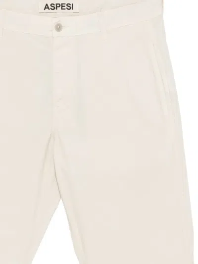 Aspesi Button-fastening Trousers In Neutral