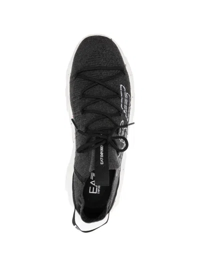 Ea7 Logo Sneakers In Black
