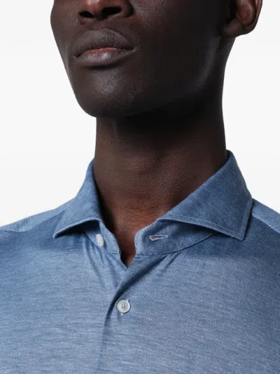 Xacus Medium Blue Shirt In Blue