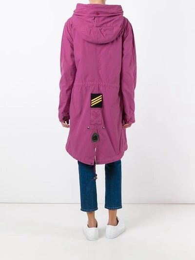 Shop Mr & Mrs Italy Multipatched Midi Parka In Pink