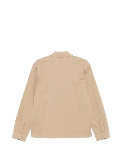 Woolrich Zip Collared Jacket In Neutral