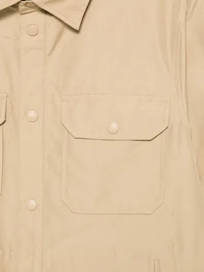 Woolrich Buttoned Pocket Jacket In Brown