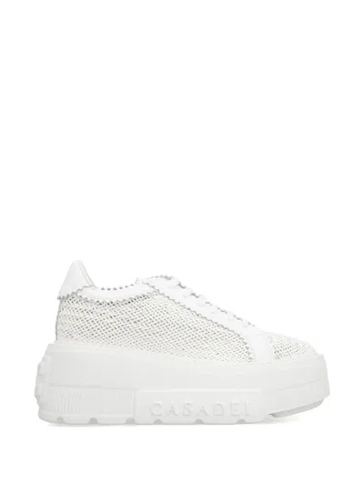Casadei Nexus Hanoi Womans Platform Sneakers In White