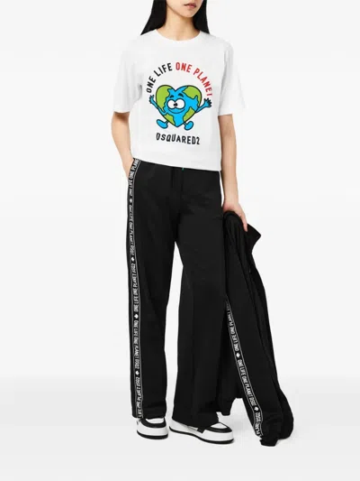 Dsquared2 Graphic T-shirt In White