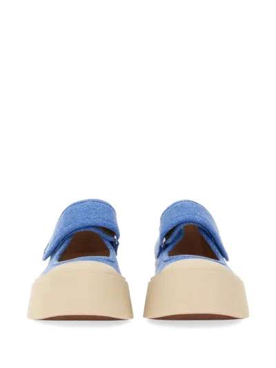 Marni Denim Touch-strap Loafers In Multi
