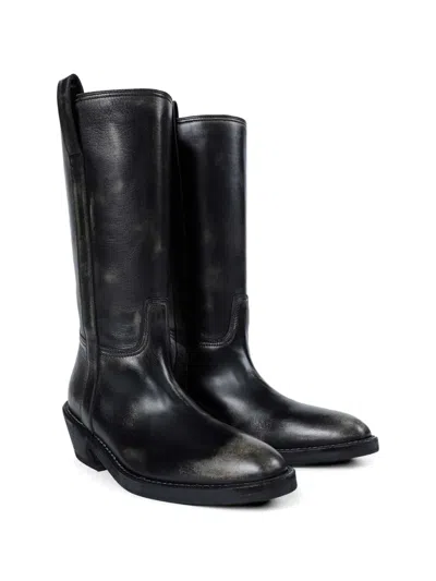 Ann Demeulemeester Laxit Pull On Boots In Black