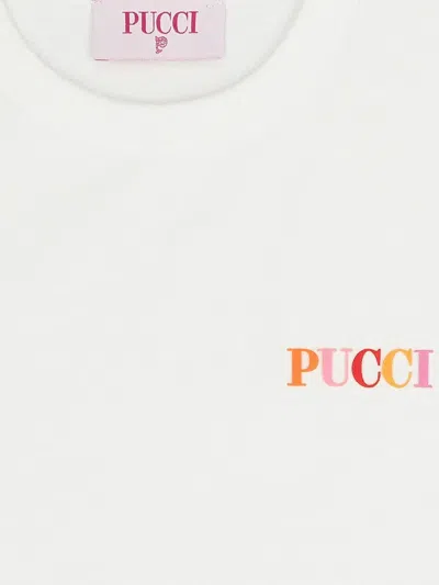 Pucci Junior Logo Top In White