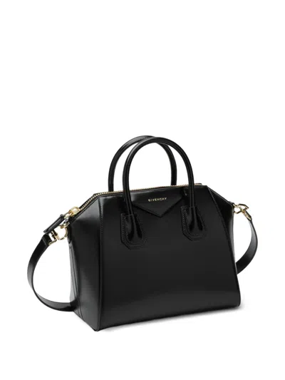 Givenchy Antigona Mini Top Handle Bag In Grained Leather In Black