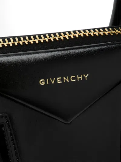 Givenchy Antigona Mini Top Handle Bag In Grained Leather In Black