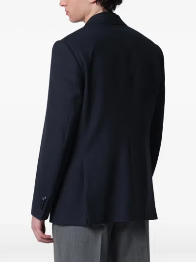 Lardini Tailored Cardigan In Pure Virgin Wool With Classic Lapel In Black