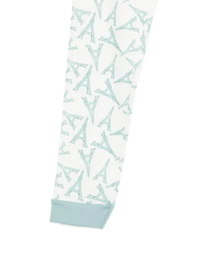 Petit Bateau Eiffel Tower Print Pyjama In White