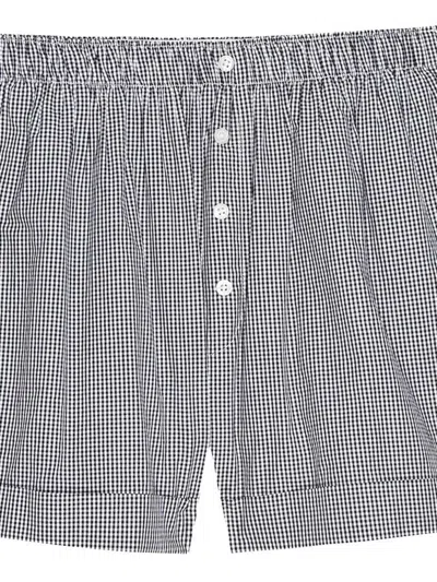 The Great Button Gingham Shorts In Black