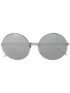 LINDA FARROW GREY WHITE GOLD 565 C2 ROUND SUNGLASSES,LFL565C2SUN11861823