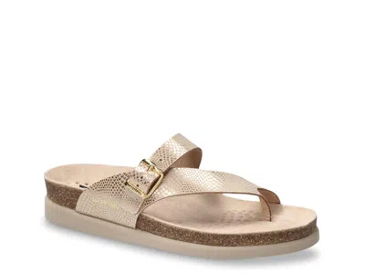 Mephisto Helen Toe Loop Sandal In Gold