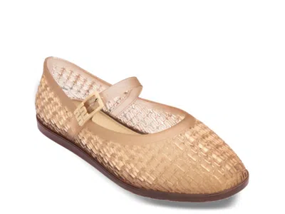 Melissa Harper Buckle-strap Ballet Flats In Brown