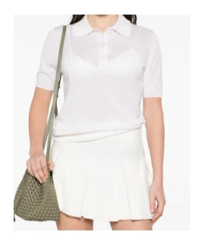 P.a.r.o.s.h Collared Polo Top In White