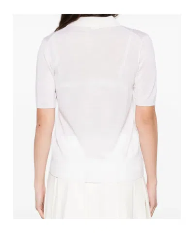 P.a.r.o.s.h Collared Polo Top In White