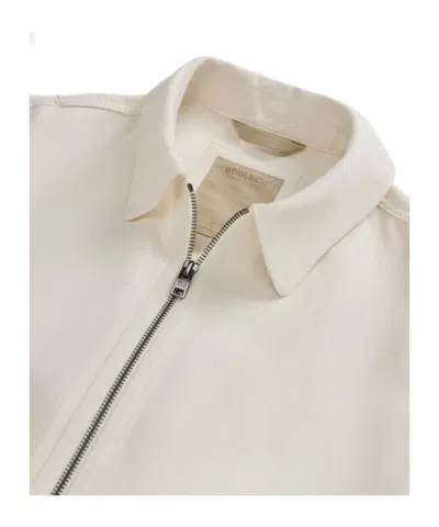 Woolrich Drawstring Zip Overshirt In Neutral