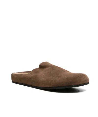 Common Projects Round-toe Slippers In Brown