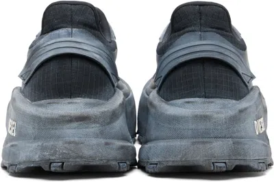 Diesel Gray D-cage Runner Sneakers In Animal Print