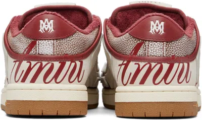 Amiri Brown Xl Skel Top Low Cow Leather Sneakers In Multi
