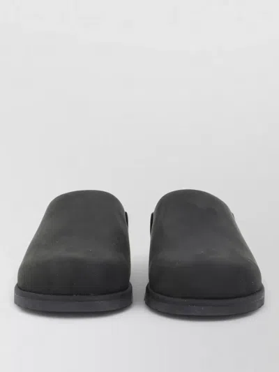 Ugg Slip-on Sabot Shoes With Rounded Toe And Matte Finish In Black