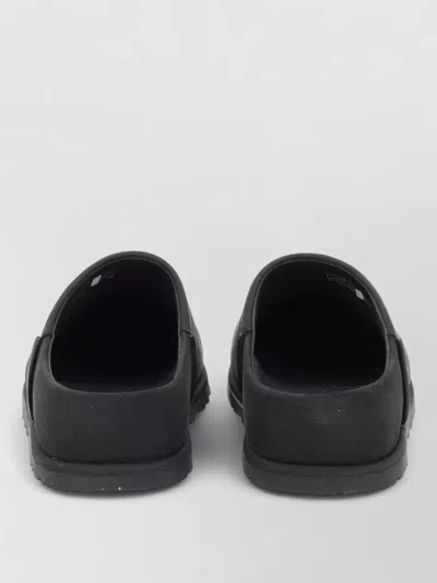 Ugg Slip-on Sabot Shoes With Rounded Toe And Matte Finish In Black