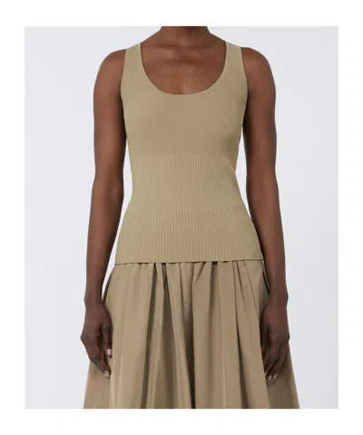 Max Mara Ribbed Tank Top In Pattern