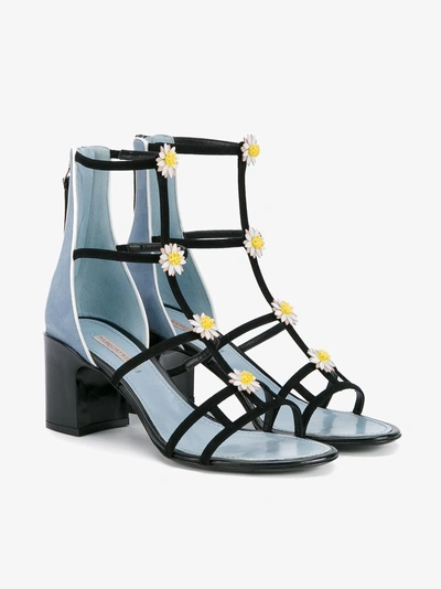 Shop Fabrizio Viti Daisy Embellished Sandals In Blue