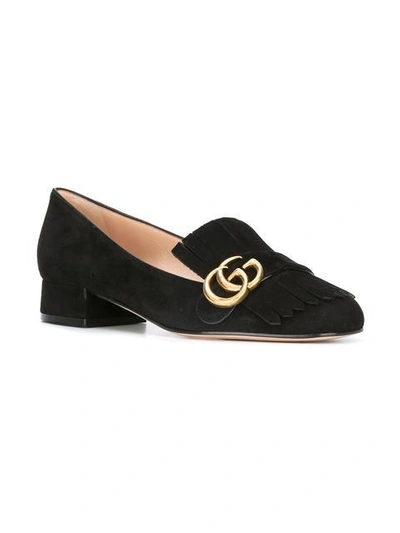 Shop Gucci Gg Vamp Fringe Loafers