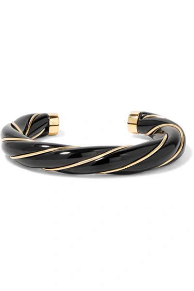 Shop Aurelie Bidermann Diana Gold-plated Resin Cuff