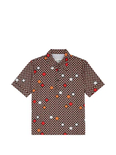 Mm6 Maison Margiela Polo Shirt In Brown