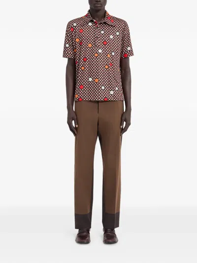 Mm6 Maison Margiela Polo Shirt In Brown