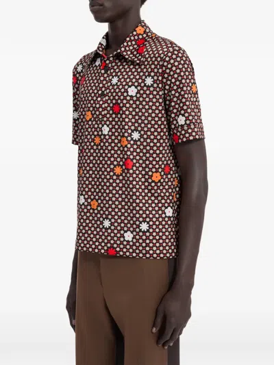 Mm6 Maison Margiela Polo Shirt In Brown