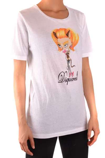 Dsquared2 Dsquared Tshirt Short Sleeves White In White