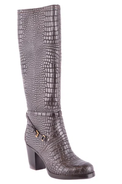 Car Shoe Boots Brown In Gray