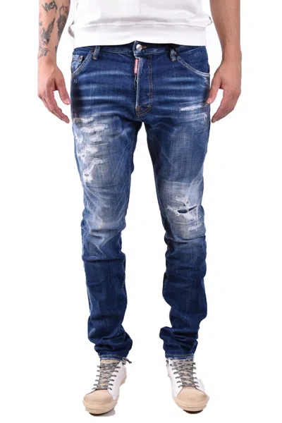 Dsquared2 Blue Distressed Jeans In Blue