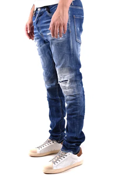 Dsquared2 Blue Distressed Jeans In Blue